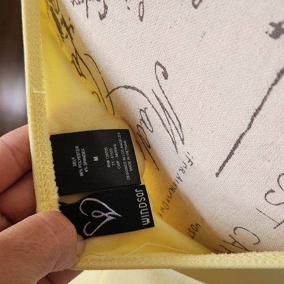 Windsor Elegant Yellow Women's Dress Size Medium - Picture 6 of 6